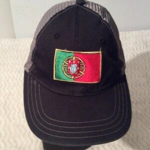 Richardson 111 Men's Black/Gray Flag Of Portugal 🇵🇹 Adjustable Fit Trucker Hat